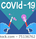 Vaccination Immunization concept against virus 75136762