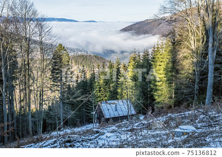 Big Fatra mountains and Turiec basin, Slovakia, inverse weather scene Big Fatra mountains and Turiec basin, Slovakia, inverse weather scene 75136812