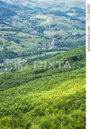 View from lookout tower Haj, Nova Bana, Slovakia 75136898