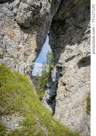 Biggest rocky window, Ohniste, Low Tatras mountains, Slovakia 75137120