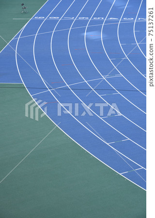 Field track, athletics stadium 75137261