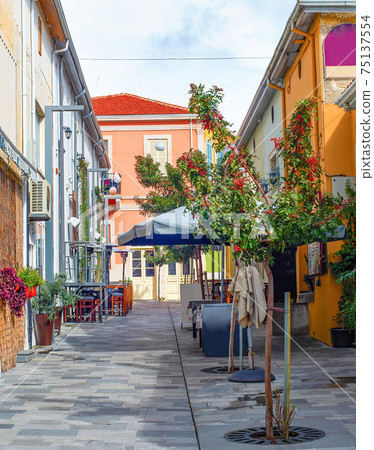 Street restaurants souvenir shops Cyprus 75137554