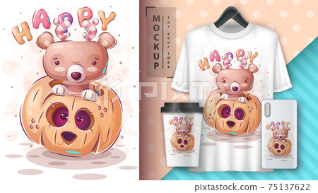 Happy bear - poster and merchandising. Happy bear - poster and merchandising. 75137622