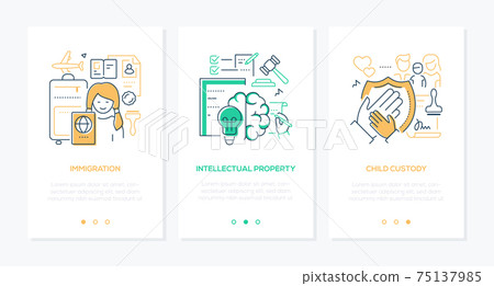 Legal services - modern line design style web banners Legal services - modern line design style web banners 75137985
