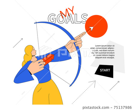 My goals - modern colorful flat design style illustration My goals - modern colorful flat design style illustration 75137986