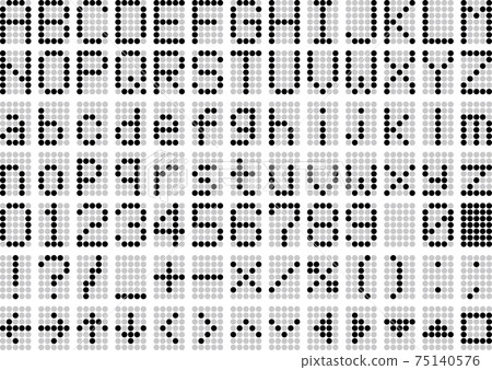 Digital alphanumeric image material collection 75140576