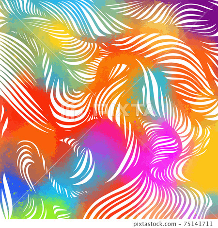 Graphic multicolored background from the lines. Vector illustration 75141711
