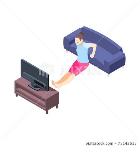 Fitness On Sofa Composition 75142615