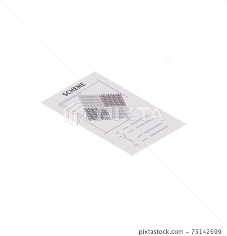 Knitting Scheme Isometric Composition 75142699