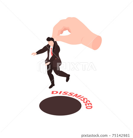 Isometric Dismissed Worker Composition Isometric Dismissed Worker Composition 75142981