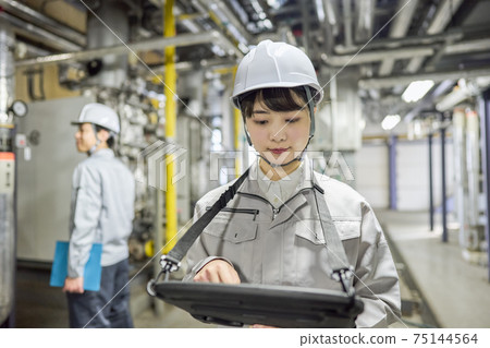 Business maintenance and inspection women Business maintenance and inspection women 75144564