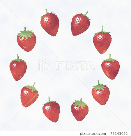 Strawberry hand-painted style watercolor painting style Strawberry hand-painted style watercolor painting style 75145031