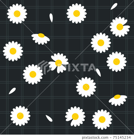 Daisy Flower Pattern Vector Illustration - Stock Illustration [75145234 ...