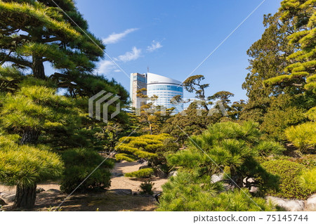 玉玉公園日本庭園和建築物(香川縣高松市) 玉玉公園日本庭園和建築物(香川縣高松市) 75145744