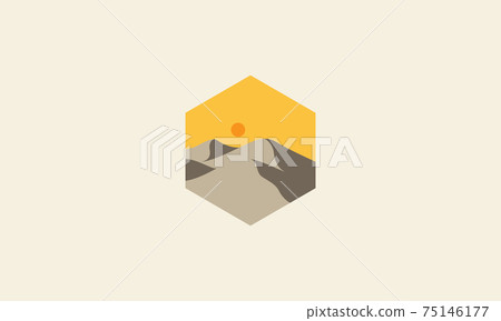 geometric abstract with desert logo design vector icon symbol graphic illustration 75146177