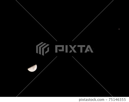 First quarter moon and Mars approach First quarter moon and Mars approach 75146355