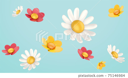 3d colorful daisy flower collection 3d colorful daisy flower collection 75146984