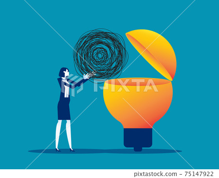 Problem solving and idea. Tangled string on lamp Problem solving and idea. Tangled string on lamp 75147922
