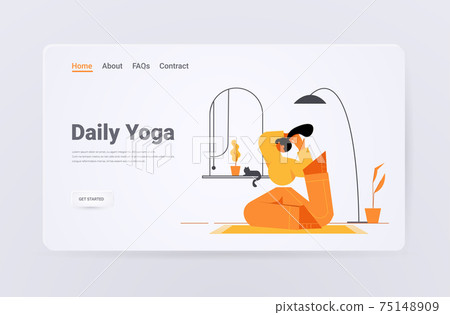 cute woman in sportswear sitting lotus pose girl doing yoga exercises healthy lifestyle concept cute woman in sportswear sitting lotus pose girl doing yoga exercises healthy lifestyle concept 75148909