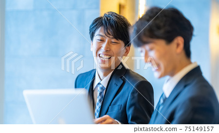 Business men, office work, computer operation, human resource development 75149157