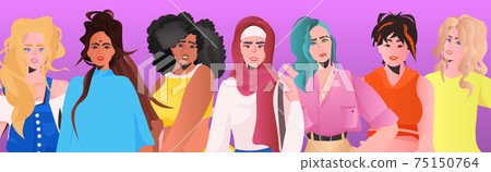 mix race girls celebrating international womens day 8 march holiday celebration concept portrait mix race girls celebrating international womens day 8 march holiday celebration concept portrait 75150764