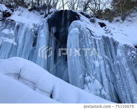 冬季瀑布山北澤瀑布瀑布 75150879