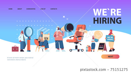 arabic hr managers holding we are hiring join us posters vacancy open recruitment human resources 75151275