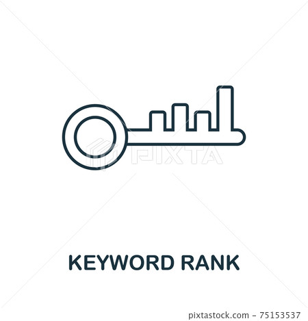 Keyword Rank vector icon symbol. Creative sign from seo and development icons collection. Filled flat Keyword Rank icon for computer and mobile 75153537