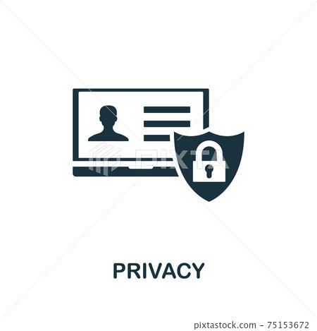 Privacy vector icon symbol. Creative sign from gdpr icons collection. Filled flat Privacy icon for computer and mobile Privacy vector icon symbol. Creative sign from gdpr icons collection. Filled flat Privacy icon for computer and mobile 75153672