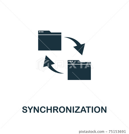 Synchronization vector icon symbol. Creative... - Stock Illustration ...