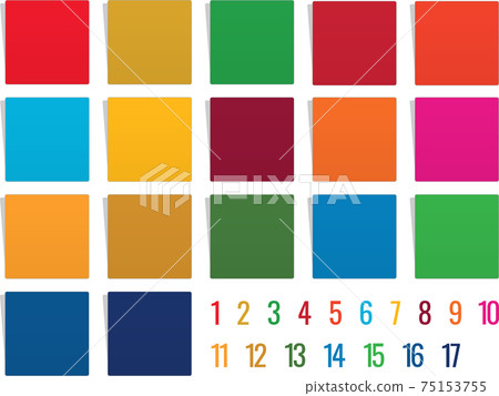 SDGs color sticky note frame set no.10 75153755