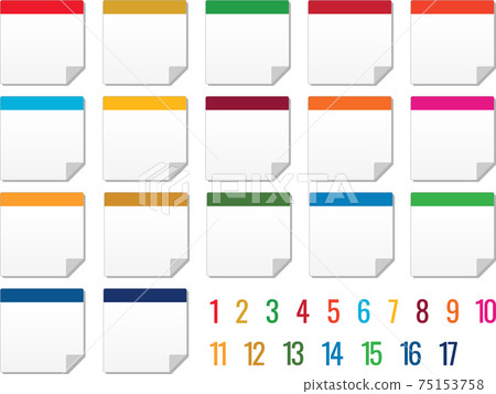 Sdgs彩色粘滯便箋架編號13 插圖素材 圖庫