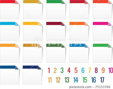 SDGs color sticky note frame set no.15 75153760