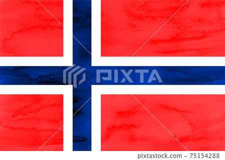 挪威國旗水彩日本紙 75154288