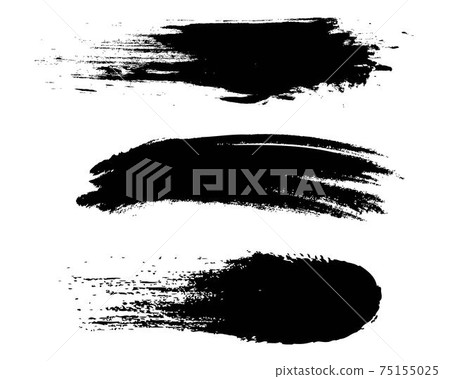 Black Paint Isolated White Background 75155025