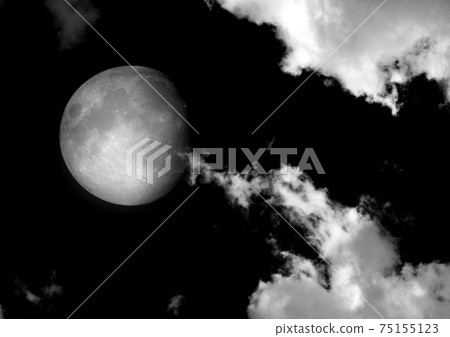 The moon in the night sky The moon in the night sky 75155123