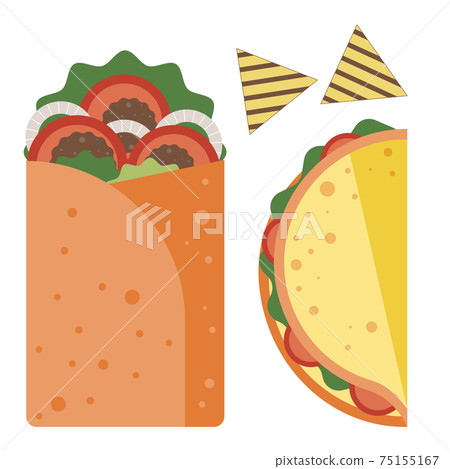 Mexican Fast Food Icons in Flat Design Mexican Fast Food Icons in Flat Design 75155167
