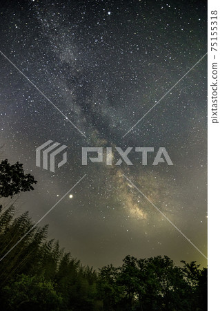 Early summer starscape: Milky Way looking up from the mountain village 75155318
