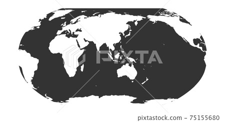 World Map in Robinson Projection 75155680