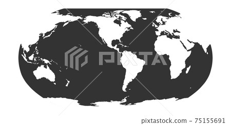 World Map in Robinson Projection 75155691