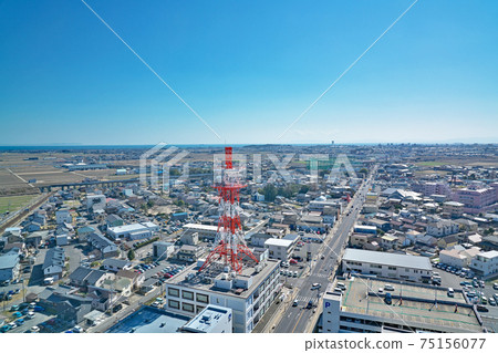 [Overlooking Suzuka City from the observation lobby of Suzuka City Hall] Kobe, Suzuka City, Mie Prefecture 75156077