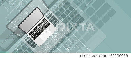 Aabstract laptop technology background Business & development 75156089