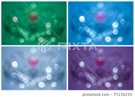 Set of beautiful bokeh background created by lights 75156259