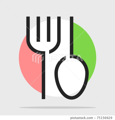 Food supply service line art logotype Food supply service line art logotype 75156929