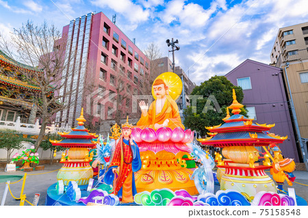 神奈川縣橫濱唐人街2021年農曆新年正午 神奈川縣橫濱唐人街2021年農曆新年正午 75158548