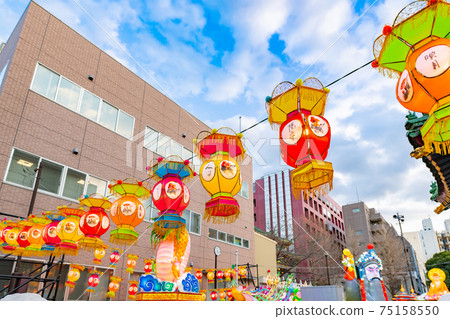 神奈川縣橫濱唐人街2021年農曆新年正午 神奈川縣橫濱唐人街2021年農曆新年正午 75158550