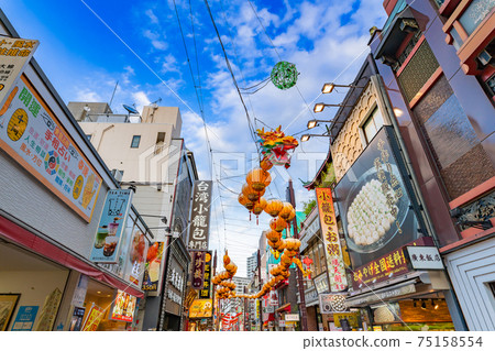 神奈川縣橫濱唐人街2021年新年燈籠活動正午 75158554
