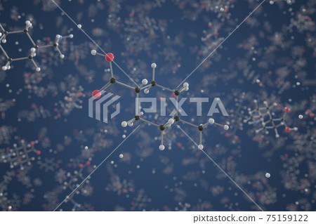 Molecule of Tranexamic acid. Molecular model, science related 3d rendering Molecule of Tranexamic acid. Molecular model, science related 3d rendering 75159122