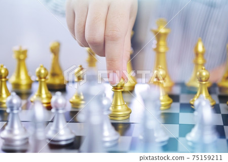 Businessman play with chess game. success management concept of business strategy and tactic challenge. Businessman play with chess game. success management concept of business strategy and tactic challenge. 75159211