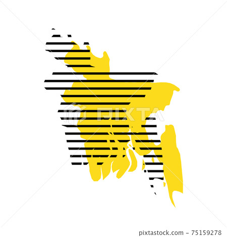 Bangladesh - country silhouette Bangladesh - country silhouette 75159278
